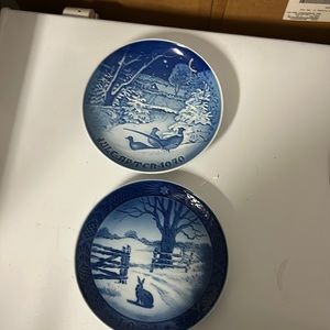 Vintage Royal Copenhagen plates from 1970 and 1971